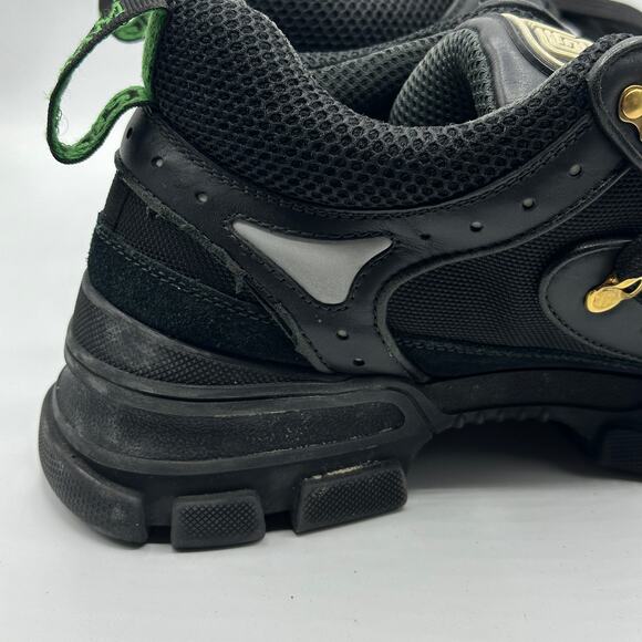 GUCCI Flashtrek Sega Chunky Sneaker Hiking Leather Black Sz 10.5 main image 10
